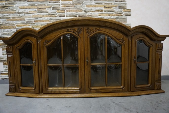 WITRYNA WISZĄCA DĘBOWA 2 DRZWIOWA SZER. 175 CM