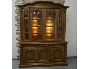 WITRYNA Z KOMODĄ DĘBOWA PODŚWIETLANA SZER. 168 CM 2