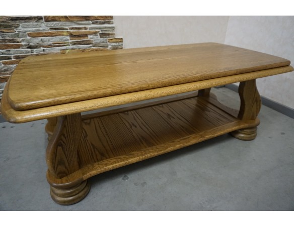 ŁAWA DĘBOWA PROSTOKĄTNA PÓŁKA DOLNA SZER. 138 CM