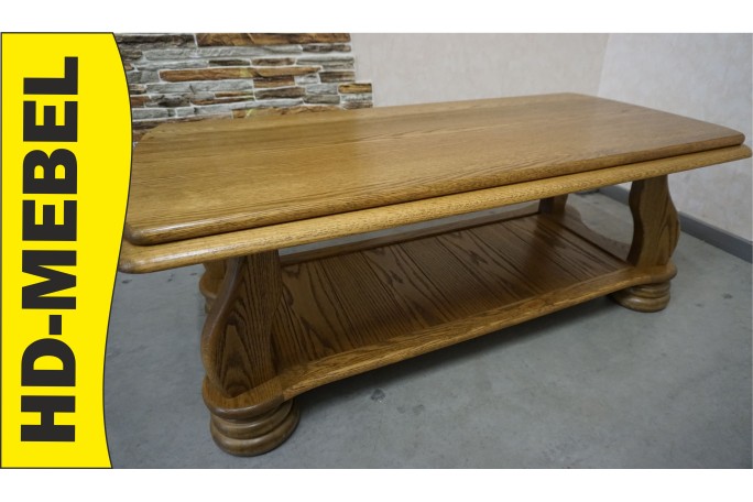 ŁAWA DĘBOWA PROSTOKĄTNA PÓŁKA DOLNA SZER. 138 CM