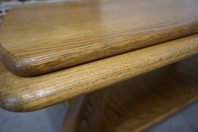 ŁAWA DĘBOWA PROSTOKĄTNA PÓŁKA DOLNA SZER. 138 CM