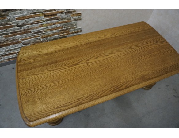 ŁAWA DĘBOWA PROSTOKĄTNA PÓŁKA DOLNA SZER. 138 CM