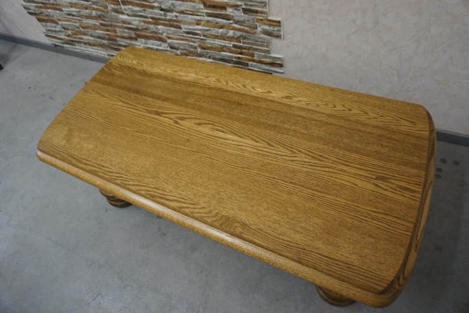 ŁAWA DĘBOWA PROSTOKĄTNA PÓŁKA DOLNA SZER. 138 CM