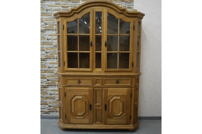 WITRYNA Z KOMODĄ LITY DĄB SZER. 134 CM