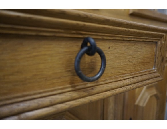 WITRYNA Z KOMODĄ LITY DĄB SZER. 134 CM