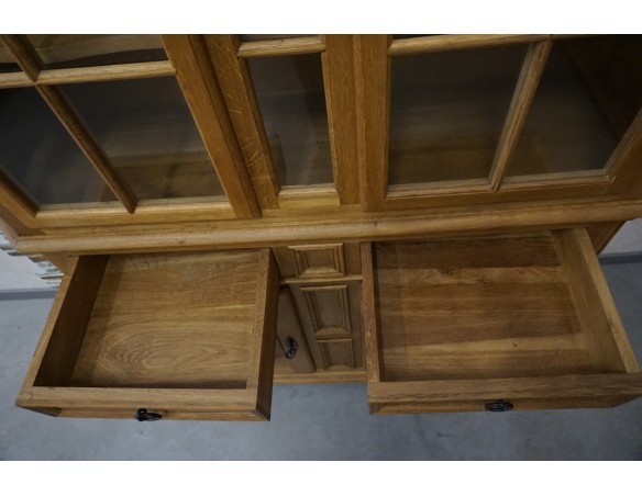 WITRYNA Z KOMODĄ LITY DĄB SZER. 134 CM