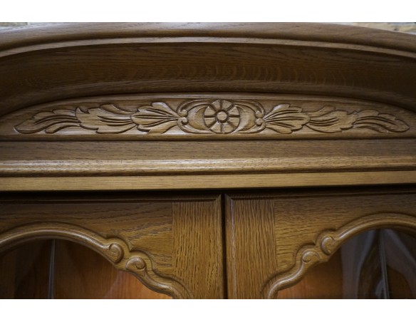 WITRYNA Z KOMODĄ DĘBOWA PODŚWIETLANA SZER. 187 CM