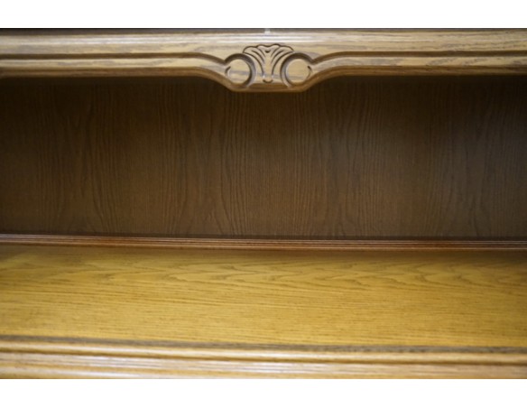 WITRYNA Z KOMODĄ DĘBOWA PODŚWIETLANA SZER. 187 CM