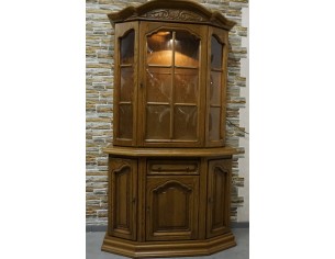 WITRYNA Z KOMODĄ DĘBOWA PODŚWIETLANA SZER. 115 CM 2