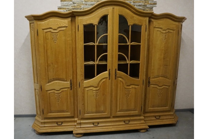 WITRYNA Z KOMODĄ LITY DĄB Z LITEGO DĘBU SZER....