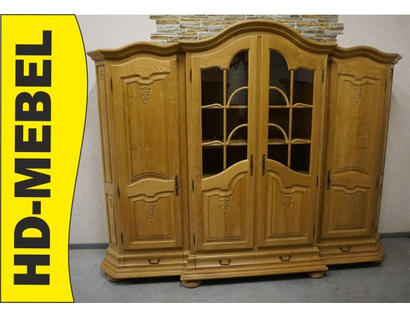 WITRYNA Z KOMODĄ LITY DĄB Z LITEGO DĘBU SZER. 275 CM