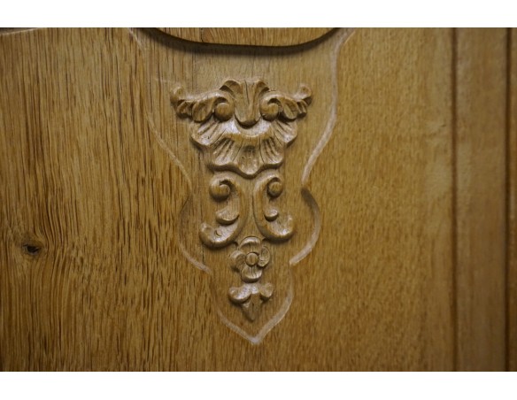 WITRYNA Z KOMODĄ LITY DĄB Z LITEGO DĘBU SZER. 275 CM