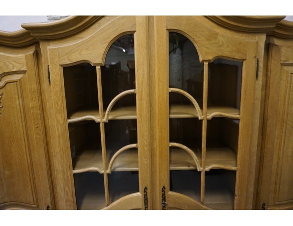 WITRYNA Z KOMODĄ LITY DĄB Z LITEGO DĘBU SZER. 275 CM