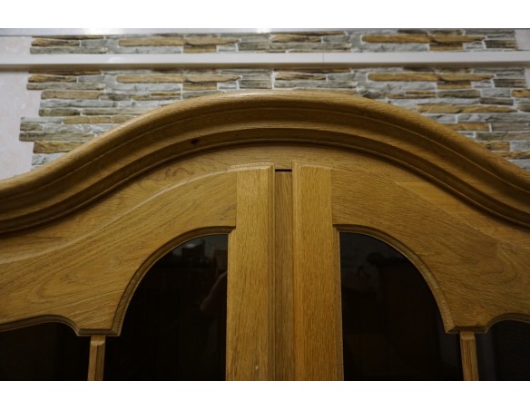 WITRYNA Z KOMODĄ LITY DĄB Z LITEGO DĘBU SZER. 275 CM