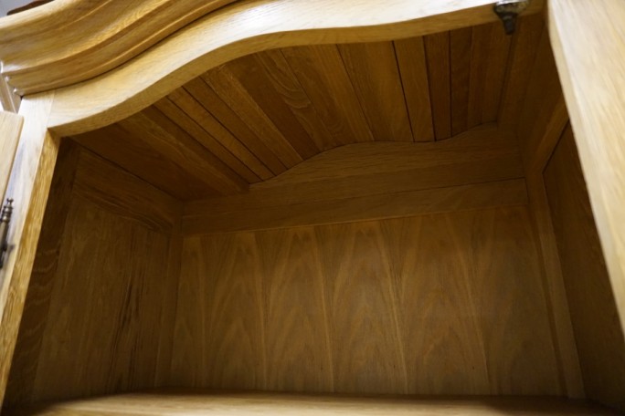 WITRYNA Z KOMODĄ LITY DĄB Z LITEGO DĘBU SZER....