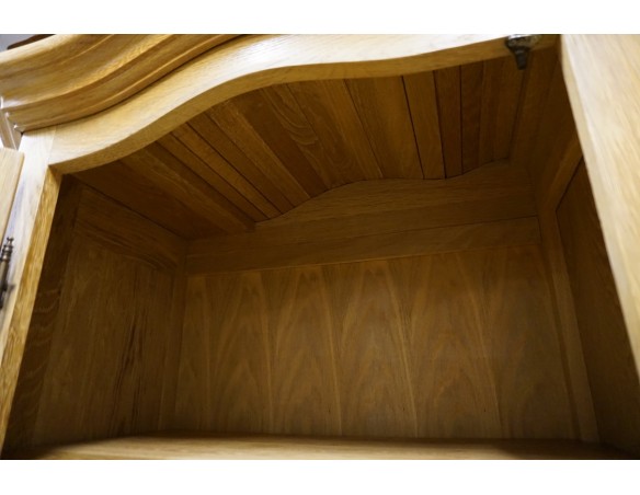 WITRYNA Z KOMODĄ LITY DĄB Z LITEGO DĘBU SZER. 275 CM