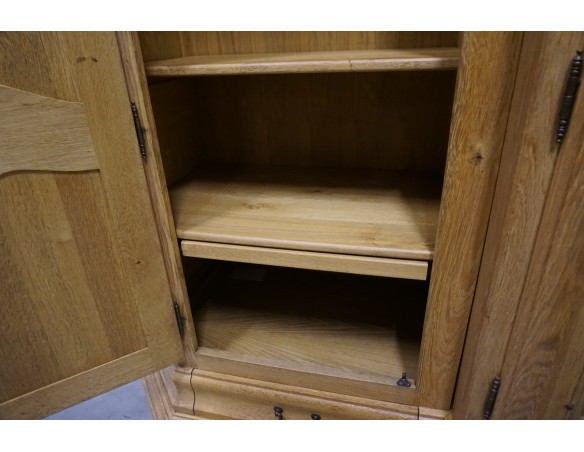 WITRYNA Z KOMODĄ LITY DĄB Z LITEGO DĘBU SZER. 275 CM