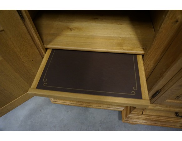 WITRYNA Z KOMODĄ LITY DĄB Z LITEGO DĘBU SZER. 275 CM