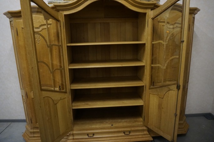 WITRYNA Z KOMODĄ LITY DĄB Z LITEGO DĘBU SZER....