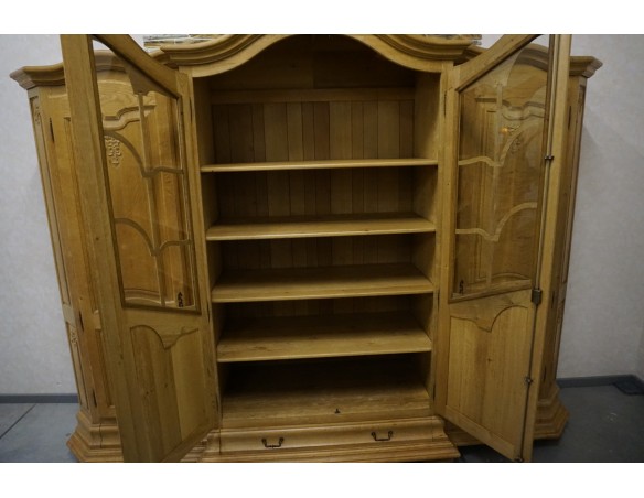 WITRYNA Z KOMODĄ LITY DĄB Z LITEGO DĘBU SZER. 275 CM