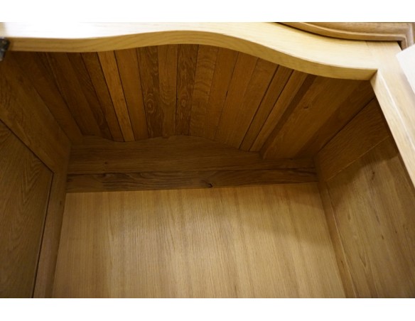 WITRYNA Z KOMODĄ LITY DĄB Z LITEGO DĘBU SZER. 275 CM