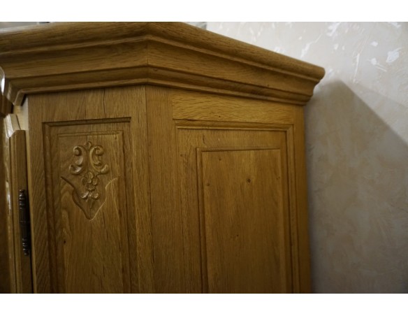 WITRYNA Z KOMODĄ LITY DĄB Z LITEGO DĘBU SZER. 275 CM