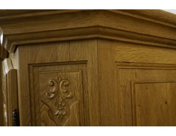 WITRYNA Z KOMODĄ LITY DĄB Z LITEGO DĘBU SZER. 275 CM