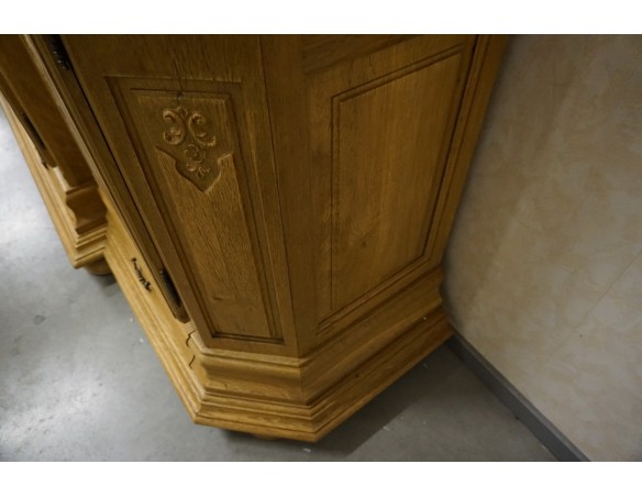 WITRYNA Z KOMODĄ LITY DĄB Z LITEGO DĘBU SZER. 275 CM