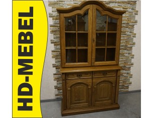 WITRYNA Z KOMODĄ DĘBOWA CIEMNA SZER. 120 CM