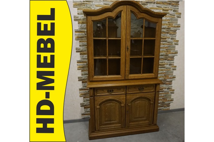 WITRYNA Z KOMODĄ DĘBOWA CIEMNA SZER. 120 CM