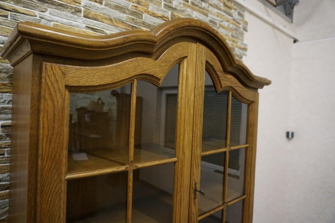 WITRYNA Z KOMODĄ DĘBOWA CIEMNA SZER. 120 CM