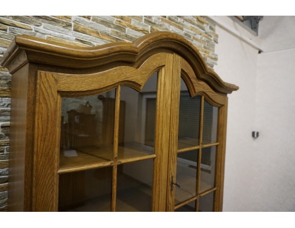 WITRYNA Z KOMODĄ DĘBOWA CIEMNA SZER. 120 CM