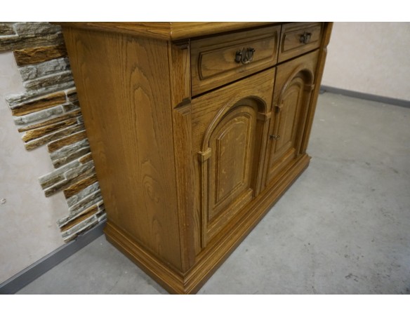 WITRYNA Z KOMODĄ DĘBOWA CIEMNA SZER. 120 CM