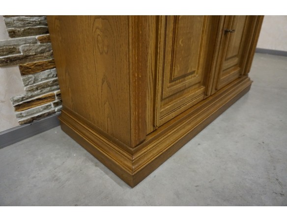 WITRYNA Z KOMODĄ DĘBOWA CIEMNA SZER. 120 CM