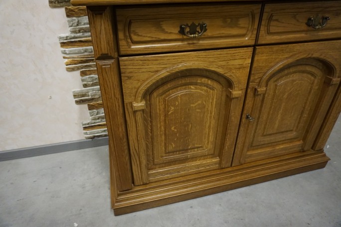 WITRYNA Z KOMODĄ DĘBOWA CIEMNA SZER. 120 CM