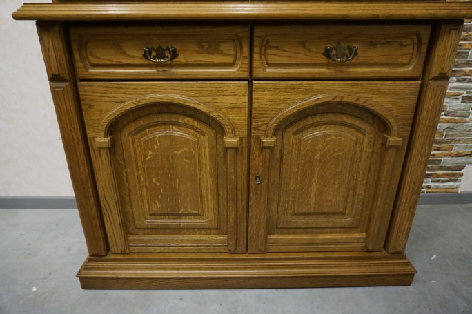 WITRYNA Z KOMODĄ DĘBOWA CIEMNA SZER. 120 CM