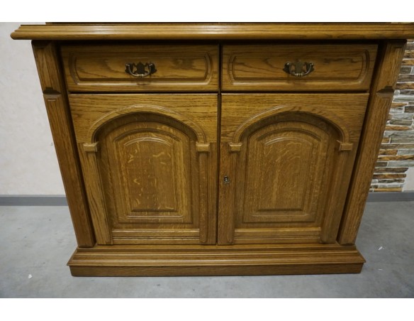 WITRYNA Z KOMODĄ DĘBOWA CIEMNA SZER. 120 CM