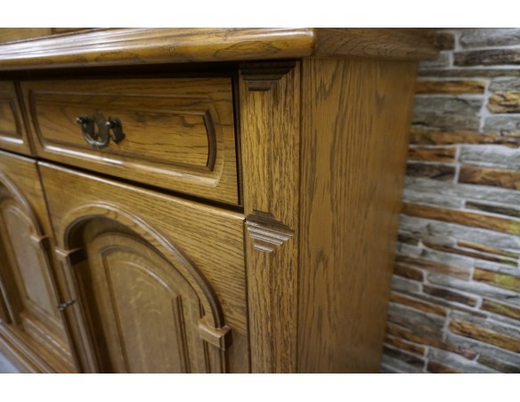 WITRYNA Z KOMODĄ DĘBOWA CIEMNA SZER. 120 CM