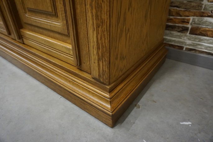 WITRYNA Z KOMODĄ DĘBOWA CIEMNA SZER. 120 CM