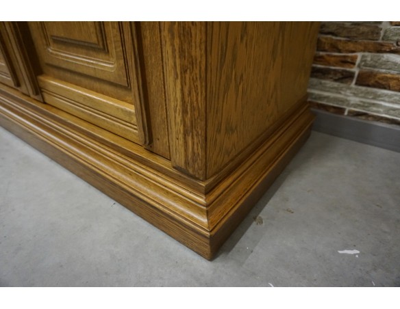 WITRYNA Z KOMODĄ DĘBOWA CIEMNA SZER. 120 CM