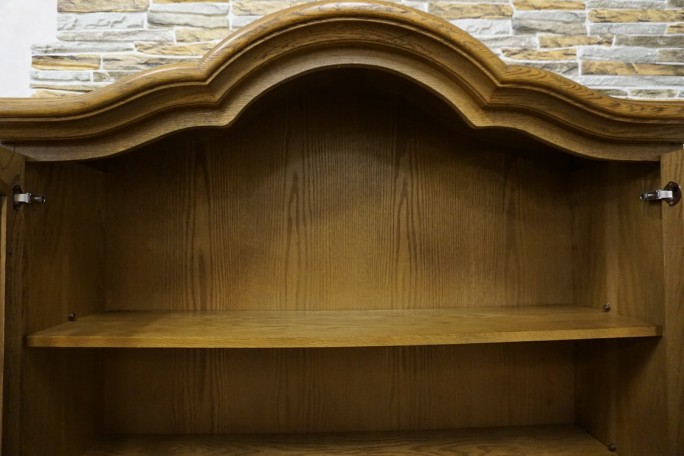 WITRYNA Z KOMODĄ DĘBOWA CIEMNA SZER. 120 CM