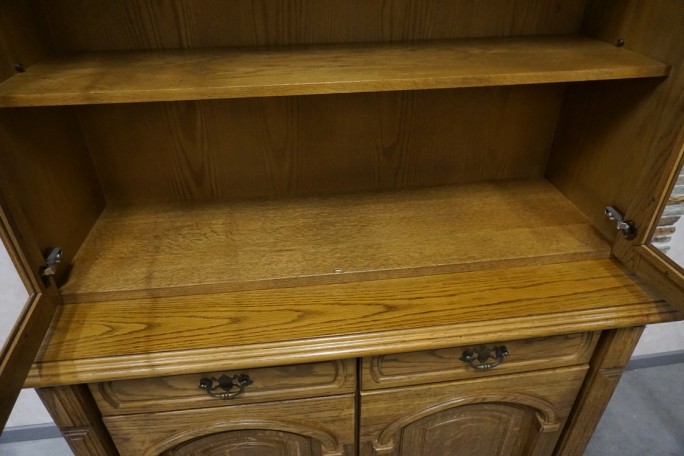 WITRYNA Z KOMODĄ DĘBOWA CIEMNA SZER. 120 CM