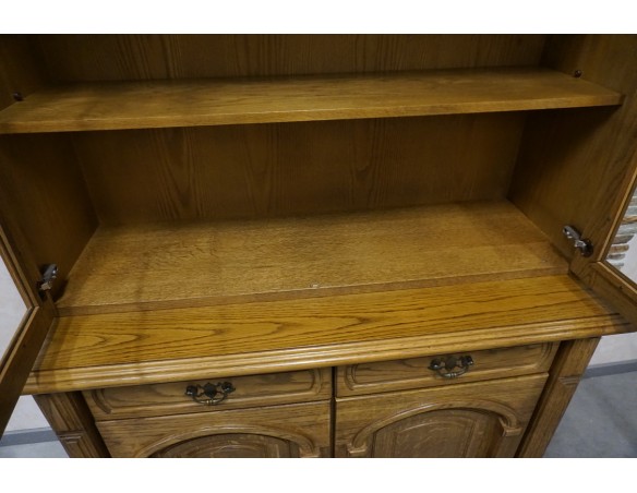 WITRYNA Z KOMODĄ DĘBOWA CIEMNA SZER. 120 CM