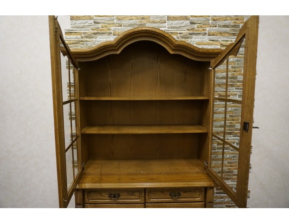 WITRYNA Z KOMODĄ DĘBOWA CIEMNA SZER. 120 CM