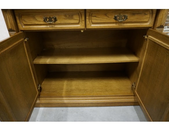 WITRYNA Z KOMODĄ DĘBOWA CIEMNA SZER. 120 CM