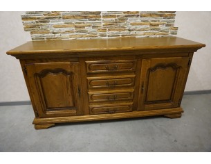 KOMODA DĘBOWA WYSOKA 91 CM , 2 DRZWIOWA SZER. 182 CM 2