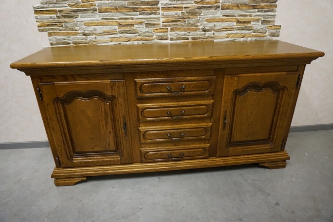 KOMODA DĘBOWA WYSOKA 91 CM , 2 DRZWIOWA SZER....