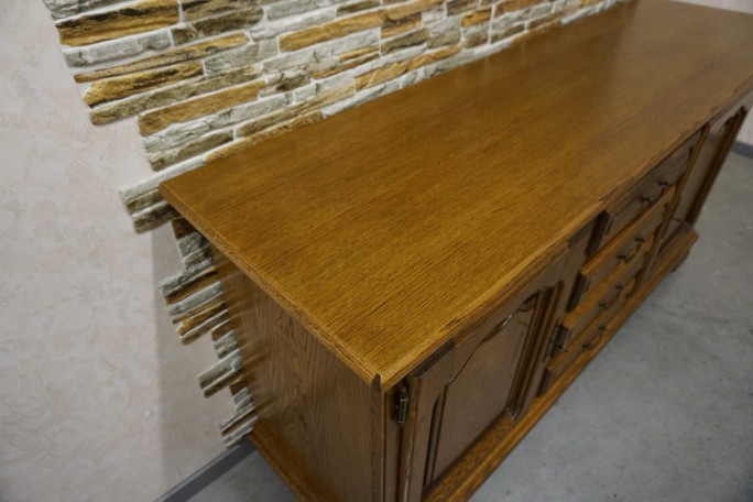 KOMODA DĘBOWA WYSOKA 91 CM , 2 DRZWIOWA SZER....