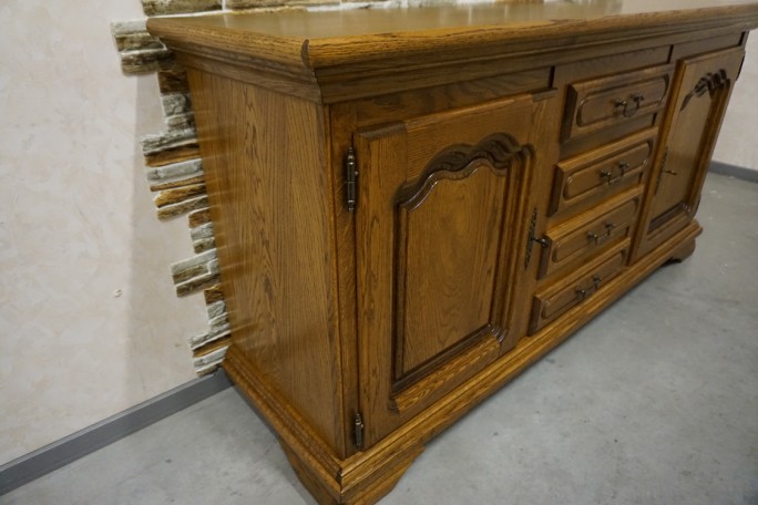 KOMODA DĘBOWA WYSOKA 91 CM , 2 DRZWIOWA SZER....