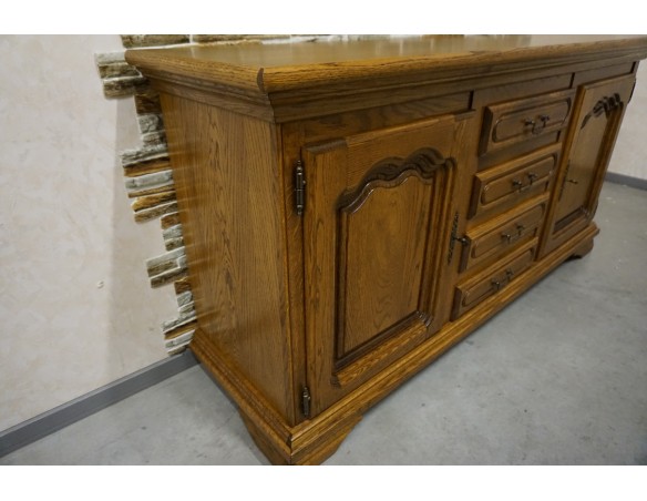 KOMODA DĘBOWA WYSOKA 91 CM , 2 DRZWIOWA SZER. 182 CM